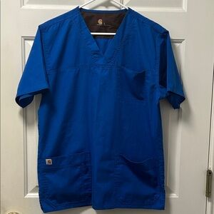 Carhartt Men’s C 15208 Royal Blue Medical Scrub Top Size Small